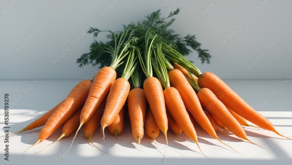 Poster carrot isolated on white background with no other objects present.