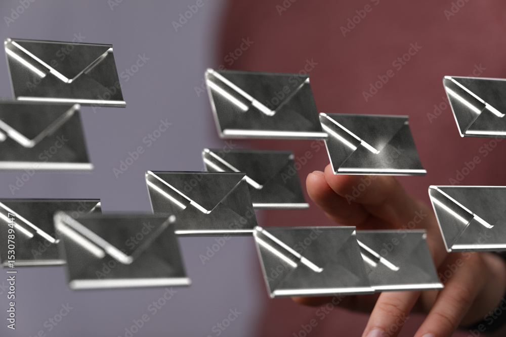 Poster Efficiently manage emails.  Solutions for inbox overload and digital communication.