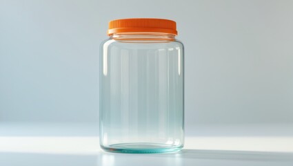 Detailed view of a tiny jam jar isolated on a white background