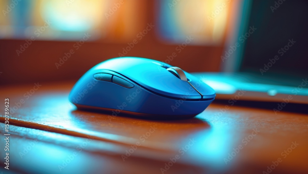 Aufkleber blurred background featuring a mouse on a table.