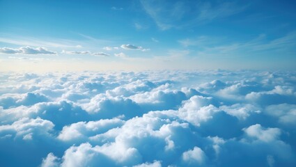 Fototapeta premium Blue sky viewed from an airplane window