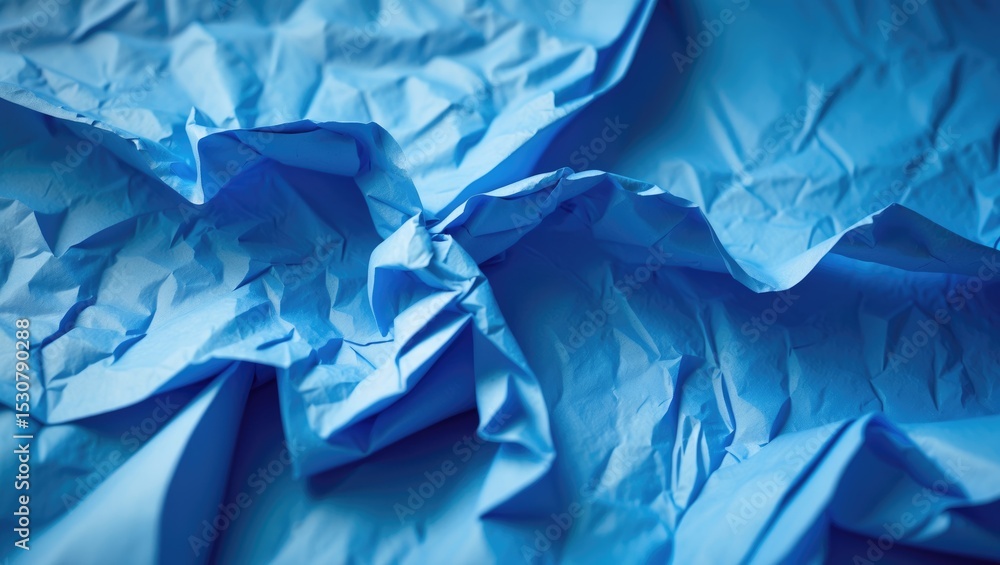 Aufkleber blue paper with wrinkles texture background featuring a wrinkled surface and textured backdrop.