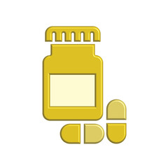 Medicine bottle icon design template