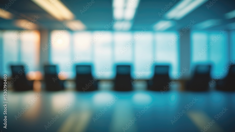 Aufkleber blur the open space office featuring meeting chairs and tables. abstract light bokeh as background f