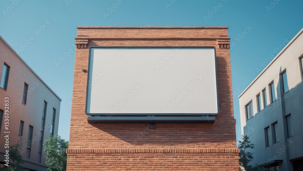 Poster constructing a billboard mockup for displaying your design to clients