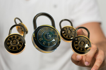 Safeguarding your digital identity.  Strong passwords and encryption for enhanced security.