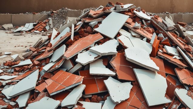 Building debris on land designated for residential public facilities