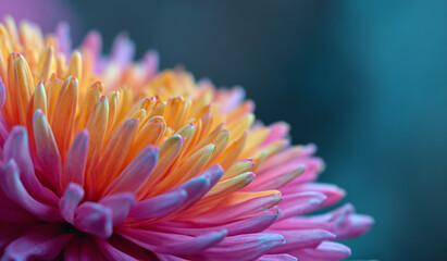 Closeup of soft flower petals in golden pink tones – dreamy macro detail for wellness and beauty design use