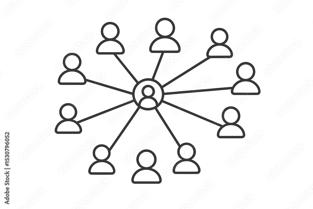 Poster network diagram illustrating connections among individuals in a social structure for collaborative p