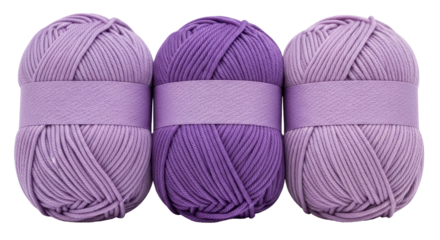 Isolated Purple Yarn Balls