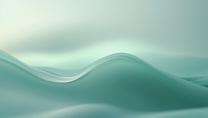 Naklejka premium Abstract green, blue, and yellow fuzzy blurred background featuring waves, sky clouds, seaweed, and water plants.