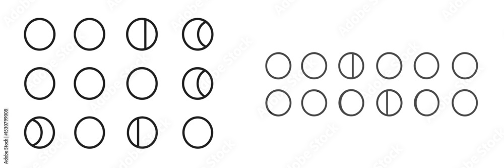 Leinwandbilder Visual representation of different geometric shapes arranged in a structured layout on a blank surface