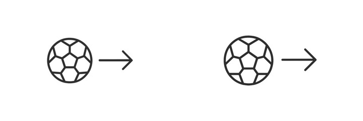 Obraz premium Soccer ball trajectory showing movement in a simple and clear graphic representation