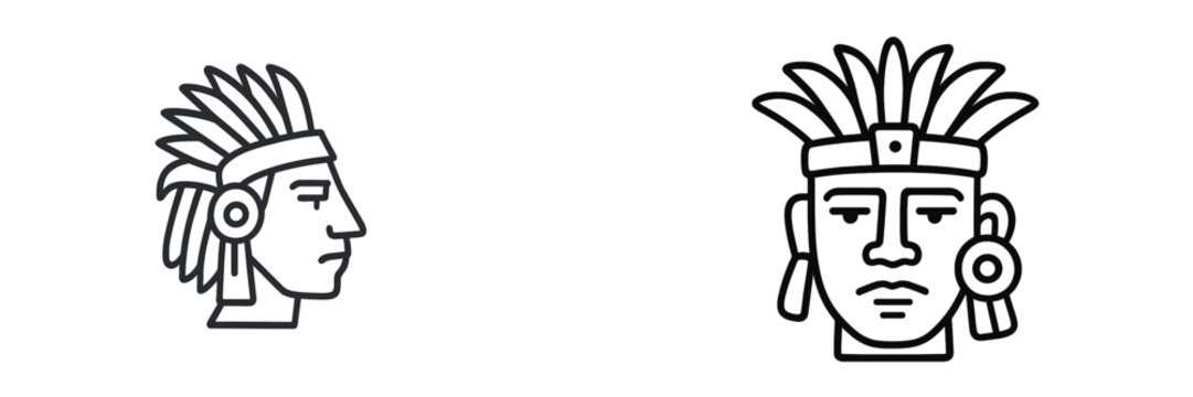 Traditional indigenous people headgear designs representing cultural heritage and identity