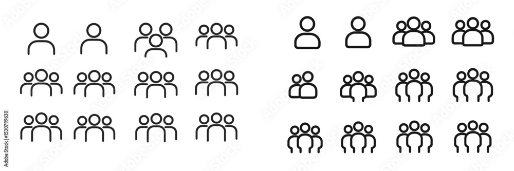Poster Iconic representation of diverse group dynamics in various social settings and configurations