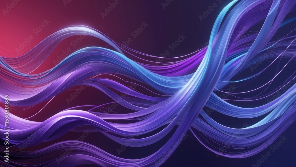 Aufkleber abstract background featuring pink and blue wave design - vibrant glossy wave with lines formed thro