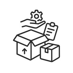 Packaging Process logistics icon with transparent background  