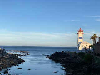 lighthouse on the Atlantic coast of Portugal. 