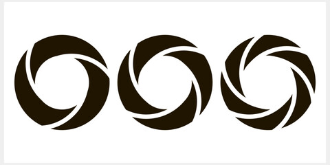 Camera cinema set clipart. Circular designs icon collection isolated. Video vector stock illustration