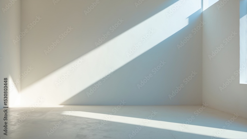 Poster background of blank gray gypsum board wall and concrete floor with light and shadow on surface in ve