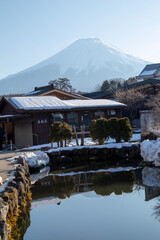 Mount Fuji in Japan, photo shooted from Oshino village