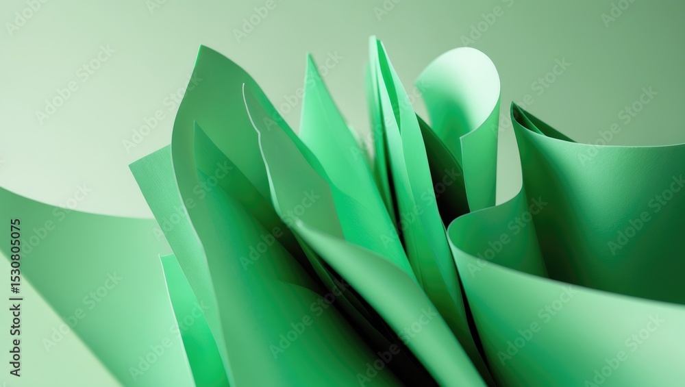 Poster abstract geometric green background with ample copy space.