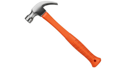 Isolated Orange Handled Hammer