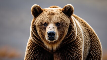 Obraz premium A portrait of a bear created using two exposures.