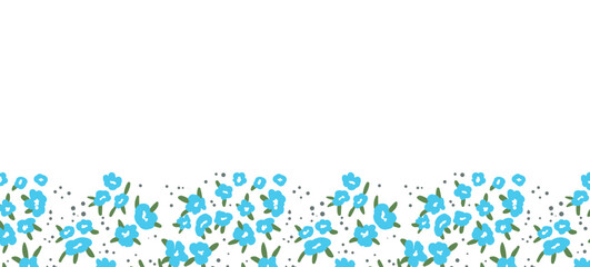 Spring, summer illustration with flowers. Happy birthday, holiday, celebration greeting and invitation card. Colorful floral banner, frame. Modern floral compositions. Copy space.