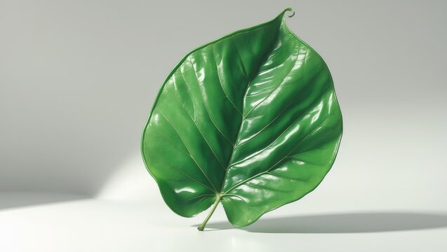 Alocasia odora foliage leaf, isolated on white background with clipping path.
