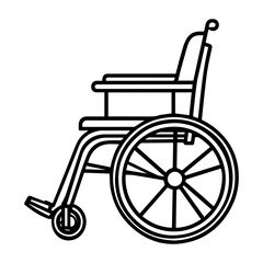 Fototapeta premium wheelchair isolated on white background