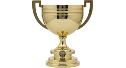 Isolated Golden Trophy