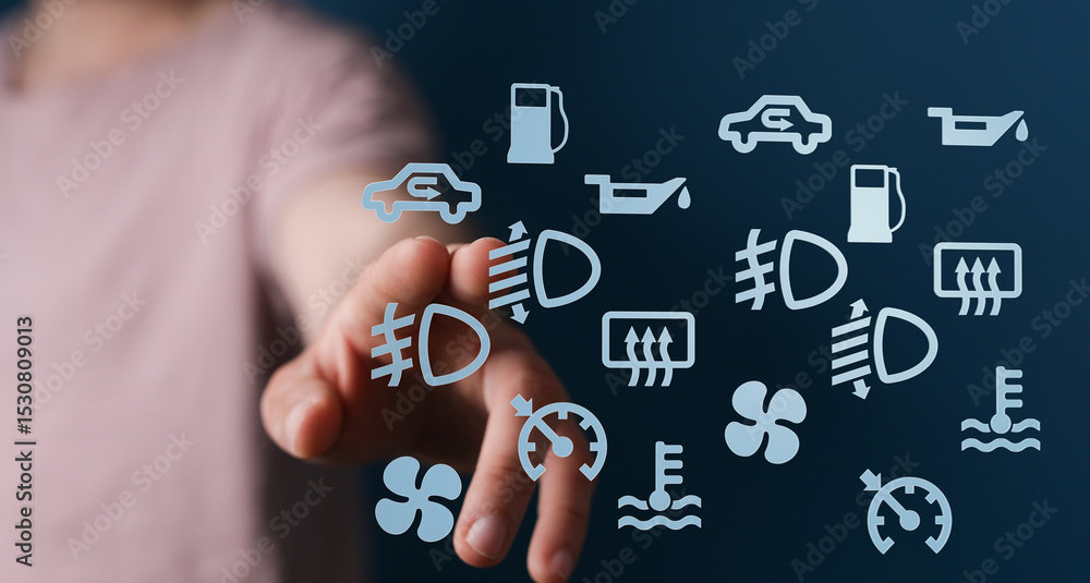 Aufkleber Learn to identify and understand your car's dashboard warning lights.  Avoid costly repairs with this helpful guide.
