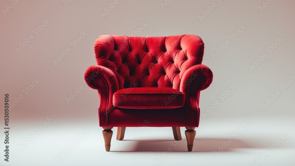Poster armchair isolated on background with no other objects.