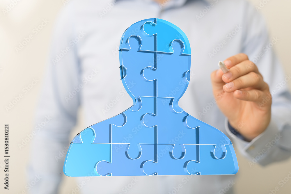 Aufkleber unlocking potential through personalized solutions. tailored strategies for success.