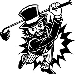 vector illustration of a bandit