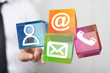Modern contact options: email, phone, and user profile access.  Streamline communication.