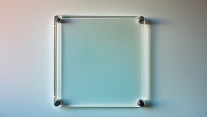 A clear square acrylic board made of transparent material