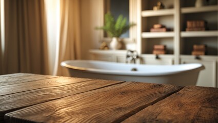 Abstract blur modern bathroom interior background with a soft and minimalist aesthetic.