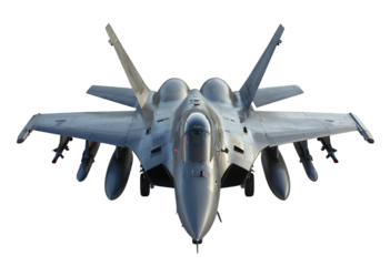 Silver Jet on Transparent, Tactical Cutout, Design Element