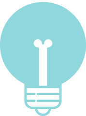 Light Bulb  Rounded Shape Filled Icon