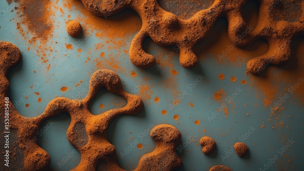 Poster abstract rust texture with rusty grain on background, featuring dirt overlay rust effect for vintage