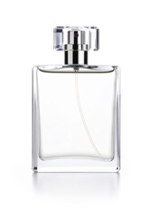 Fototapeta premium Perfume bottle with vaporizer isolated on a white