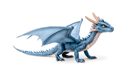 Fototapeta premium Dragon Toy Figure on White Background