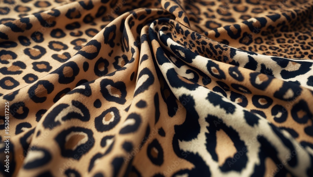 Poster animal mixed leopard and zebra print on elastic fabric as background. abstract wild animal print kni