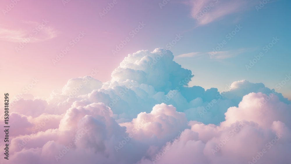Poster abstract soft cloudy background with gradient pastel color, panoramic backdrop.