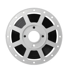 Obraz premium White Film Reel with Transparent Background, Retro Graphic