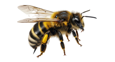 Isolated Detailed Honey Bee