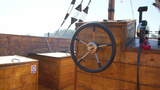 Exploring the historic wooden boat at Ivanovacka ada in Serbia's scenic waterways