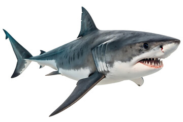 Shark swimming in deep ocean